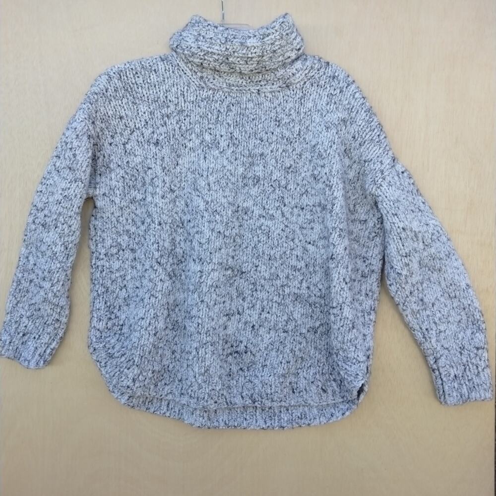 EILEEN FISHER Alpaca Blend Knit Chunky Gray Sweater Size Medium